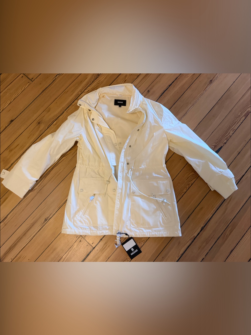 Mackage Women's Cream Rain Jacket
